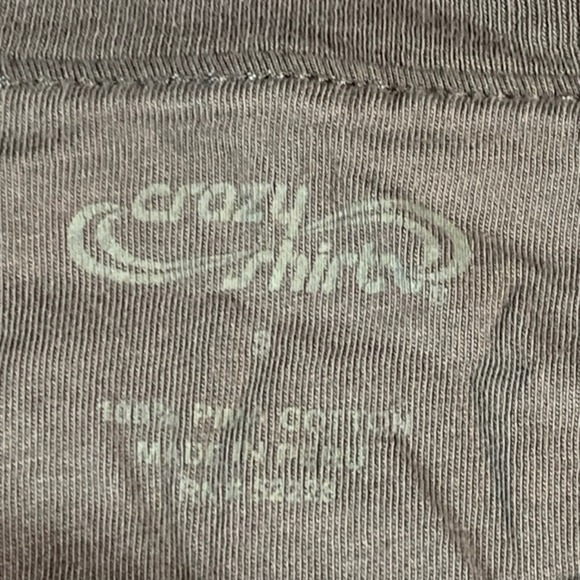 Crazy Shirts‎ T Shirt Mens Small Gray Pima Cotton Surfing Beach Faded Stained - Picture 3 of 14